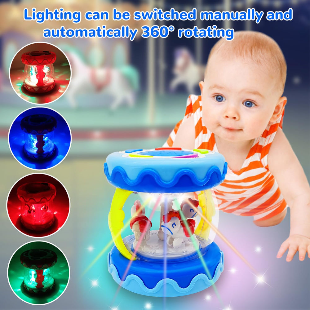 LDRYWW buttons, sounds and lights blue invite sensory, cause-and-effect learning.