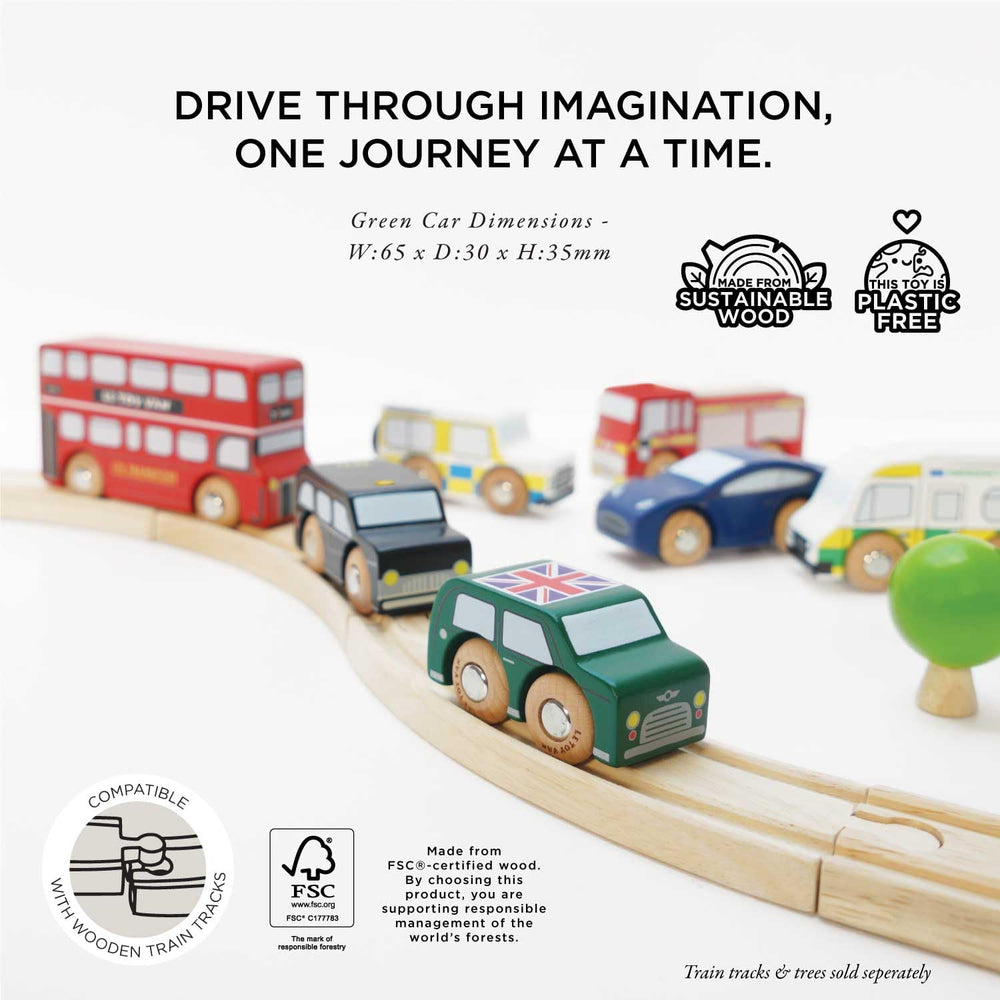 Le Toy Van London Car Set police van for role-play and storytelling.