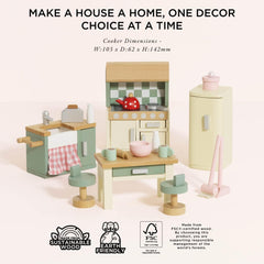Le Toy Van Rosebud Kitchen dresser adds texture and storage detail