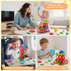 Close-up shows strong magnets in LeagoEra tiles for stable builds.