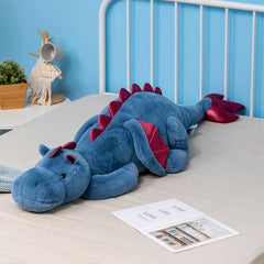 Leahaoe weighted dragon 43-3 full view for cozy, calming snuggles.