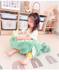 Leahaoe weighted dragon plush with child cuddle, comforting for naps