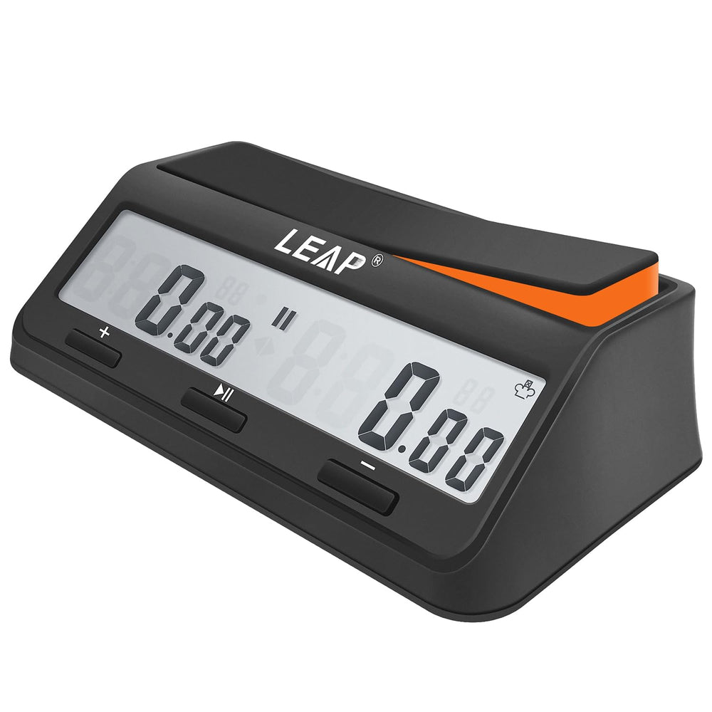 LEAP Chess Clock front view with large display for quick time checks