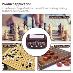 LEAP Chess Clock usage in game demonstrates two-player board compatibility