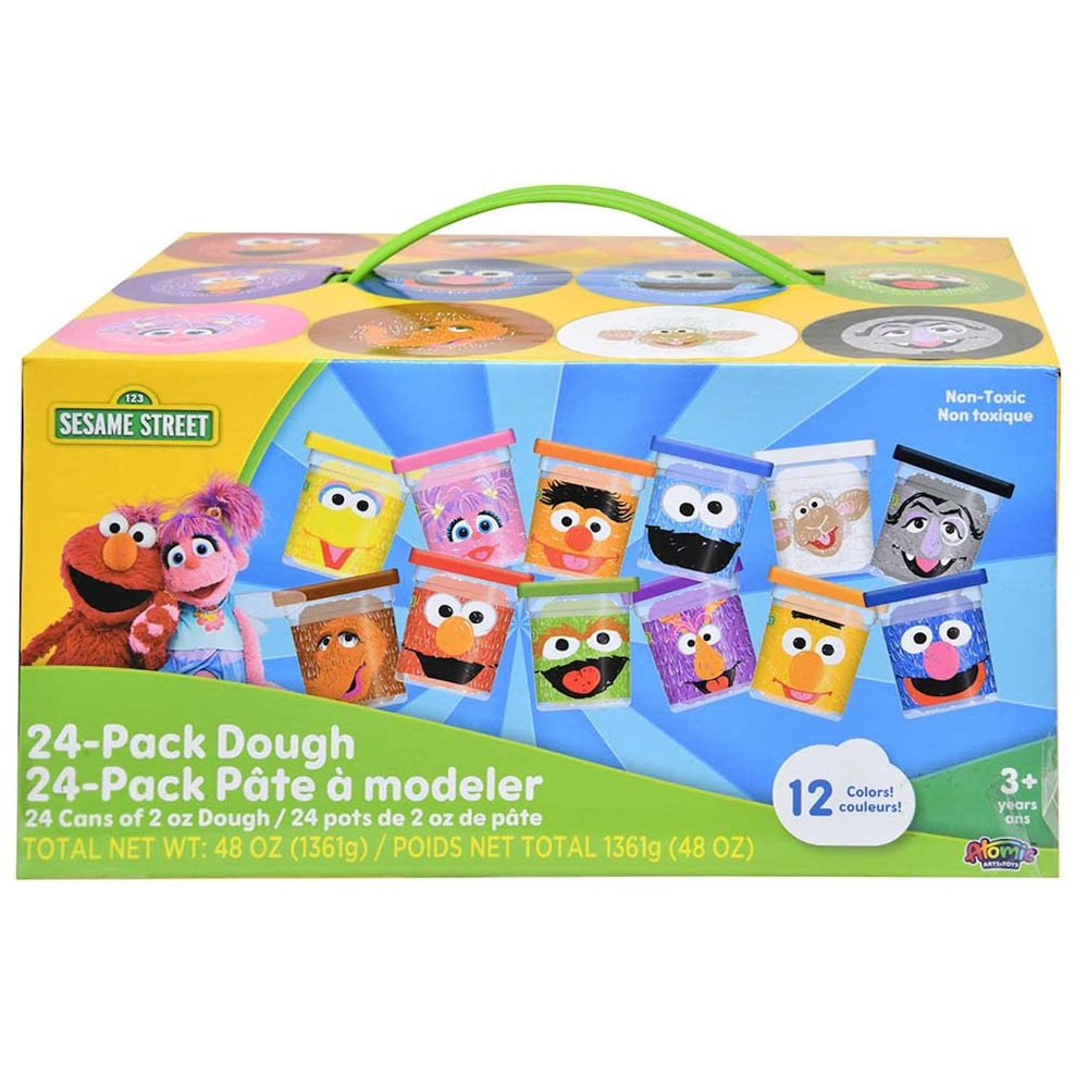 Leap Year Sesame Street dough box with handle for easy transport and on-the-go fun.