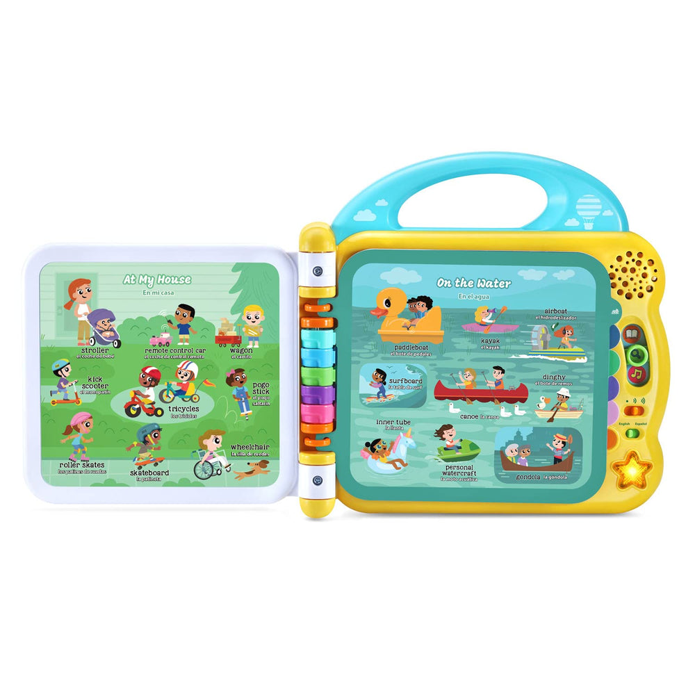 LeapFrog 100 Things That Go light-up star — sings two bilingual learning songs.