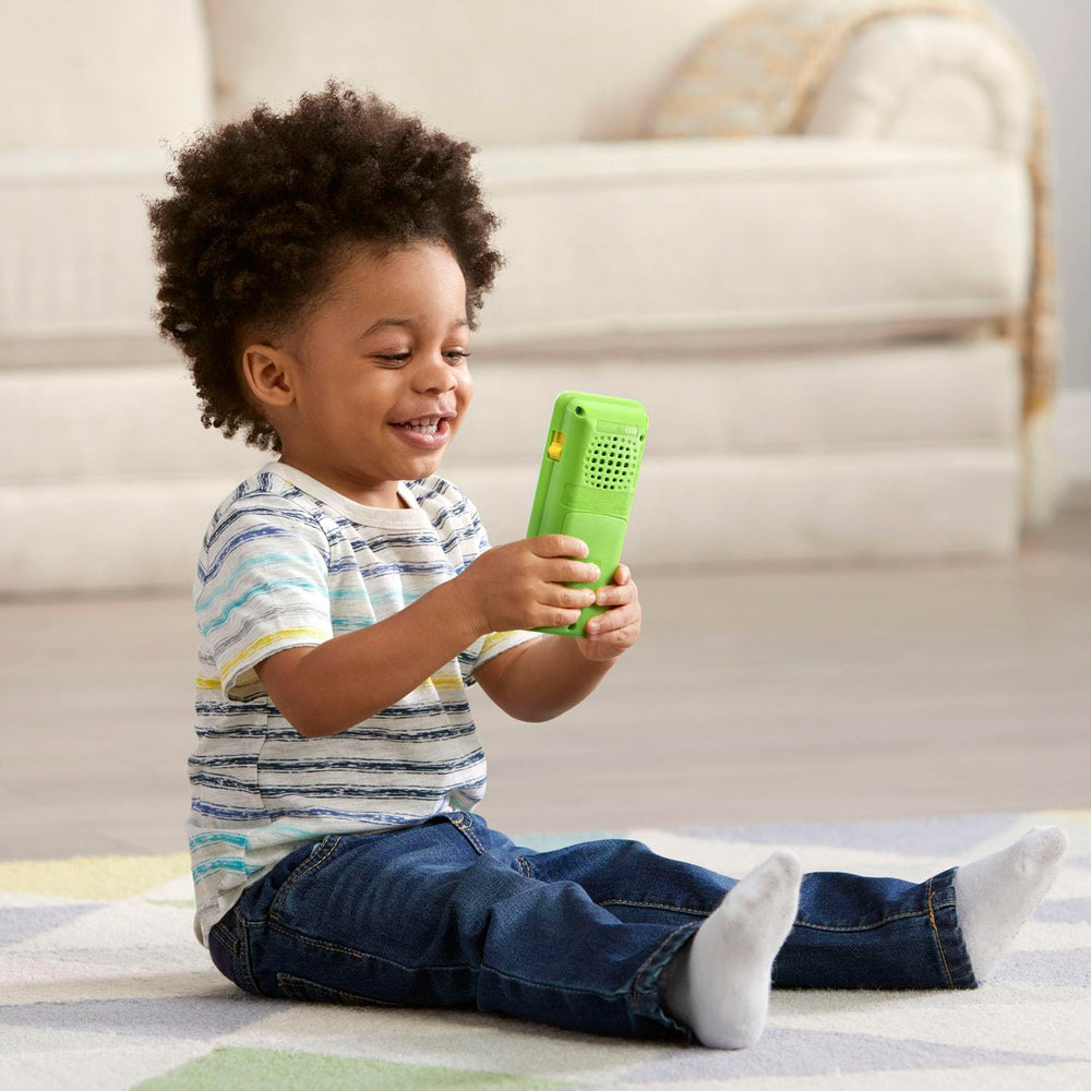 LeapFrog Chat and Count Emoji Phone Green music button with counting animations.