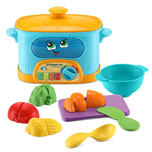 LeapFrog bowl and spoon stored in pot for tidy cleanup.