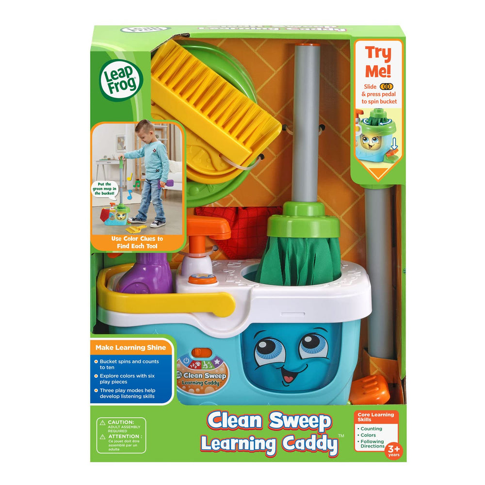 LeapFrog Clean Sweep interactive bucket promotes active cleanup time