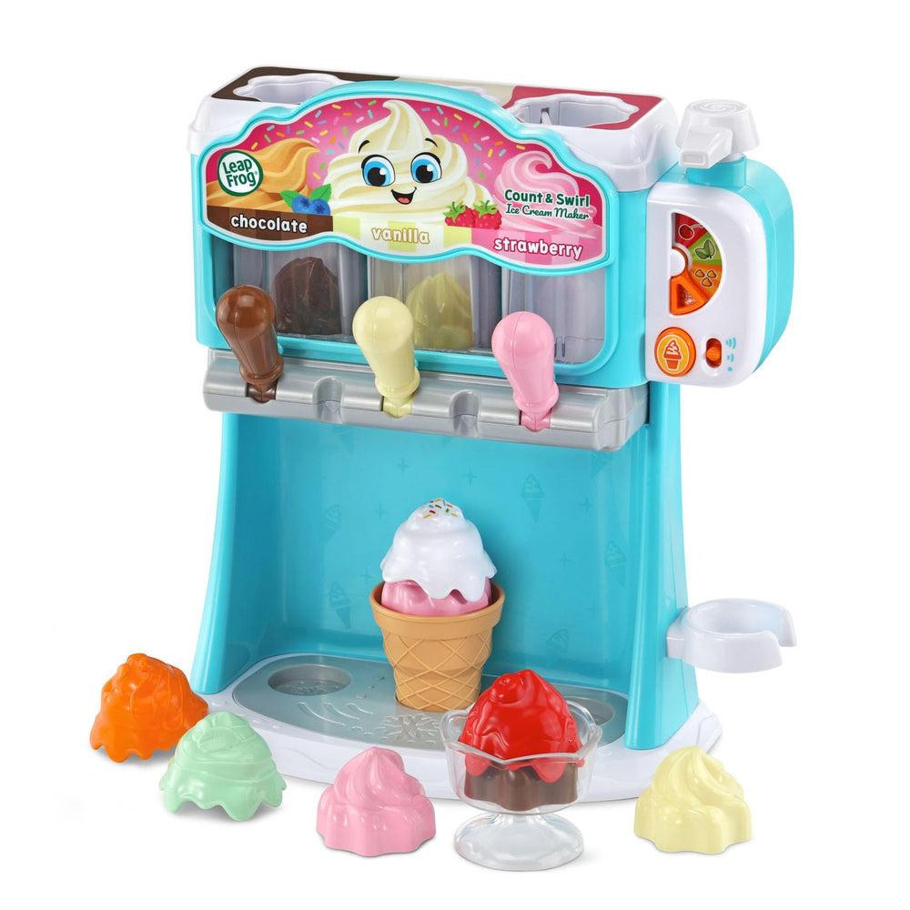 LeapFrog Count and Swirl ice cream maker front view with colorful swirls for pretend play