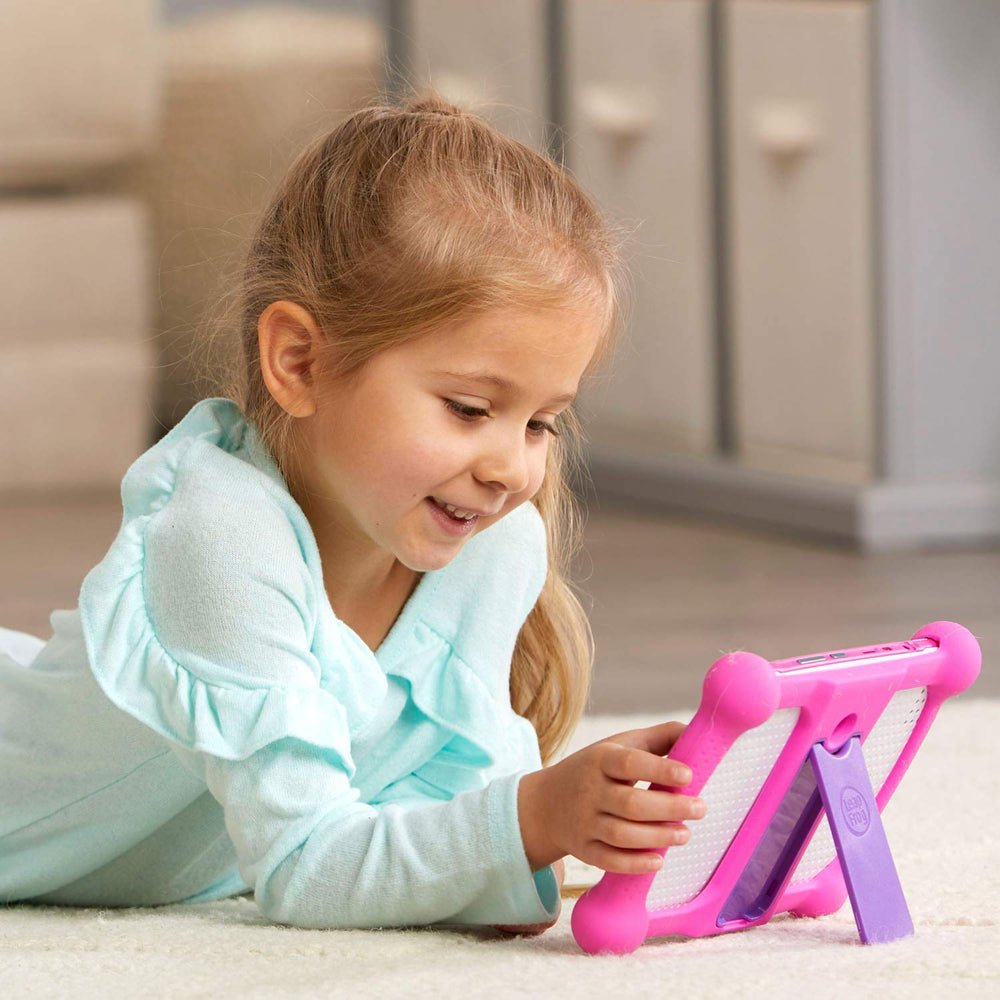 LeapFrog LeapPad Academy Pink parent controls help manage screen time and content.