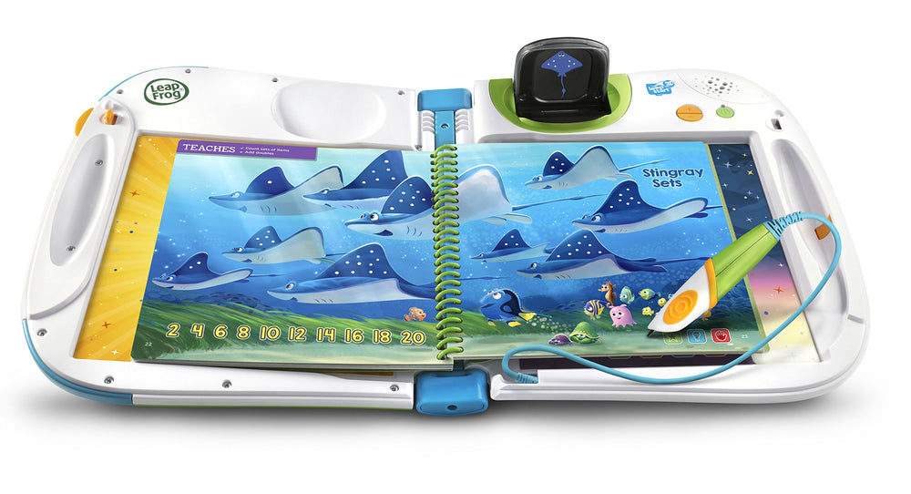 LeapFrog LeapStart 3D racing game with Cruz Ramirez motivates quick number spotting.