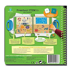 LeapFrog LeapStart Pre-K STEM activities page features kids solving hands-on challenges.