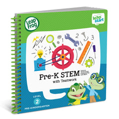LeapFrog LeapStart Pre-K STEM tools and experiments page promoting problem solving through play.