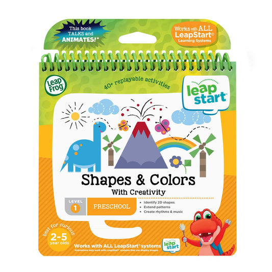 LeapFrog LeapStart shapes and colors dino adventure; interactive learning of shapes and colors for preschoolers.