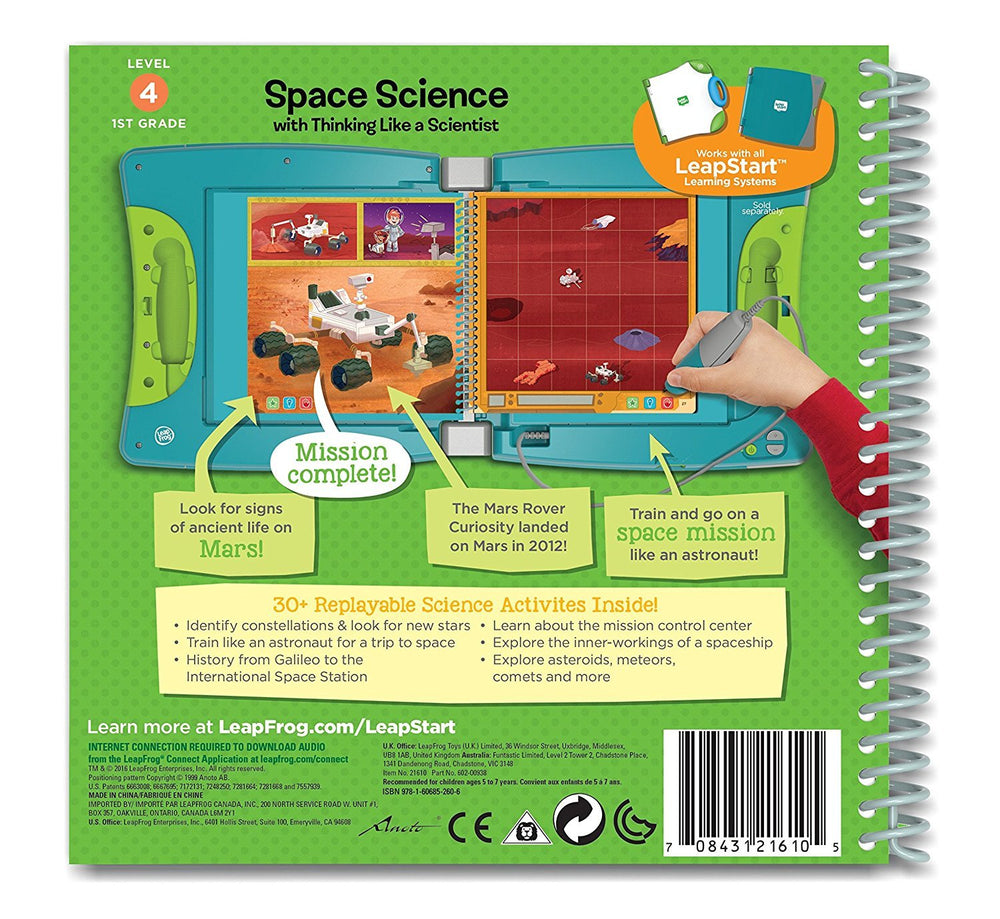 LeapFrog LeapStart Space Science robot-design activity supports imaginative problem solving