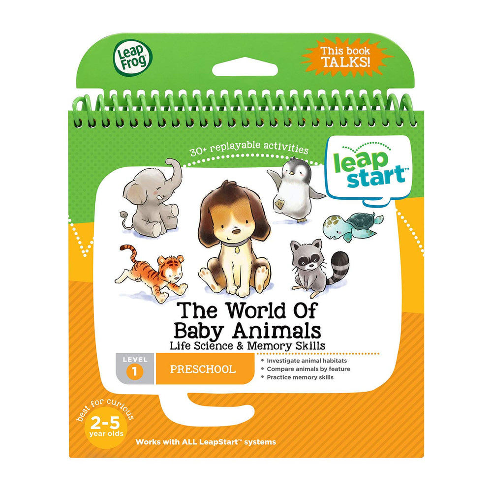 LeapFrog LeapStart World of Baby Animals cover inviting hands-on animal learning.