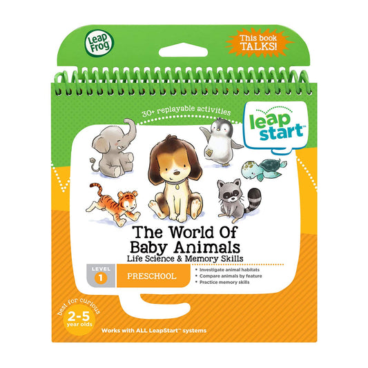 LeapFrog LeapStart World of Baby Animals cover inviting hands-on animal learning.
