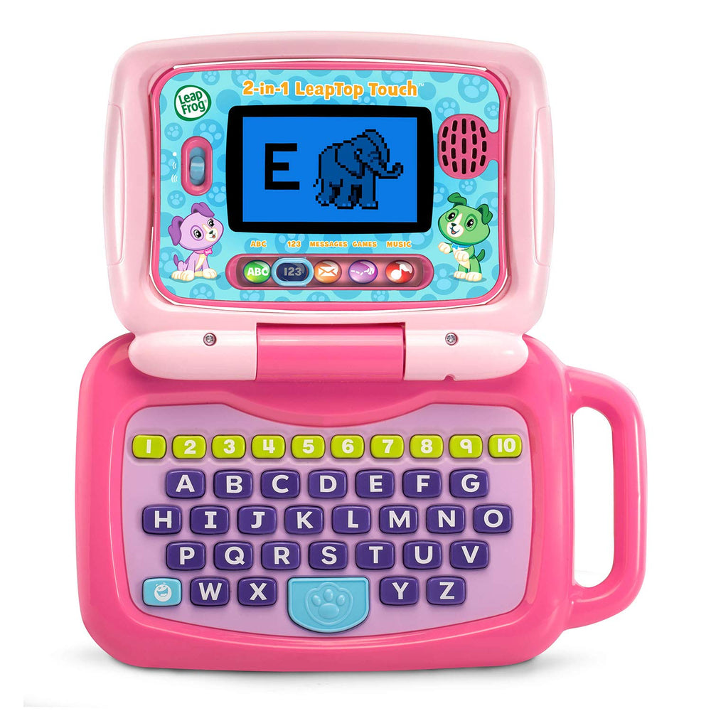 LeapFrog LeapTop Touch Pink open screen for on-the-go learning