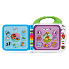 LeapFrog Learning Friends 100 Words Book monkey character offers playful sounds for attention.