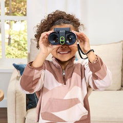 LeapFrog binoculars require four AA batteries; demo batteries included