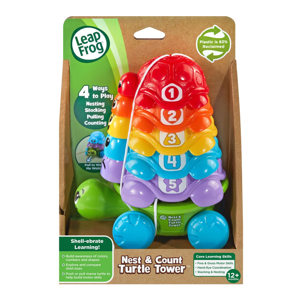 LeapFrog tower is made with reclaimed plastic to support eco-friendly play.