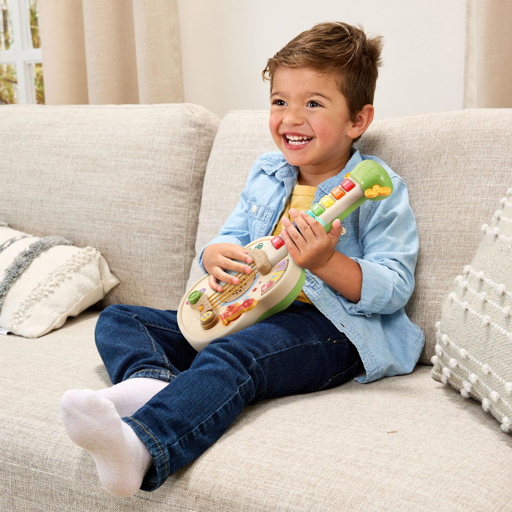 LeapFrog Strum and Count guitar offers electric sound options for energy