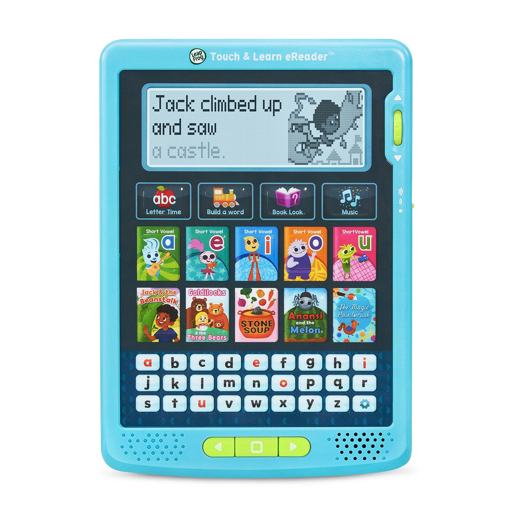 LeapFrog eReader Teal front view, engaging early readers with interactive features
