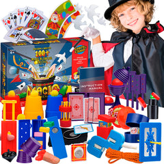 Learn & Climb Mega Magic Kit props spread for endless tricks at home