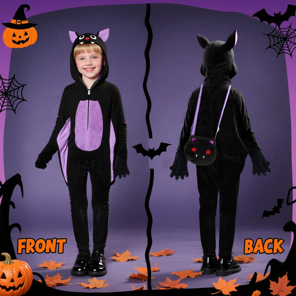 Learn2M bat-shaped bag included for candy collection during Halloween