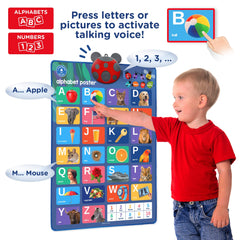 LEARNING BUGS alphabet mode with large touch buttons for letter recognition
