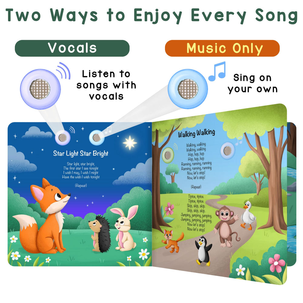 Learning Bugs Nursery Rhymes button close-up showing interactive sound for engagement.