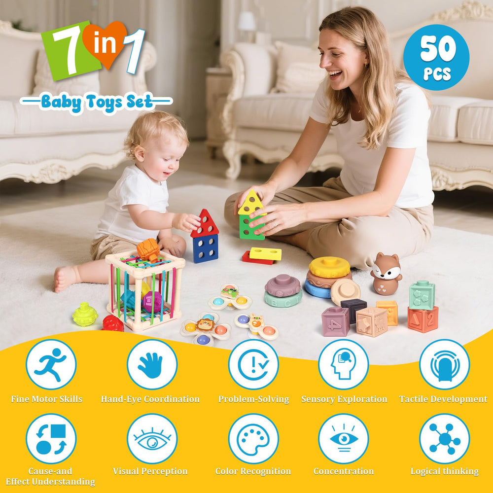 LearnToy rings promote sorting and spatial awareness during play