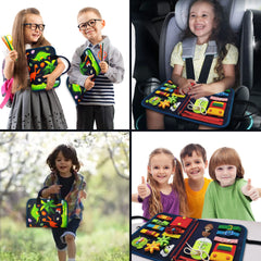 LearnToy Busy Board travel-ready design keeps kids focused during flights or road journeys