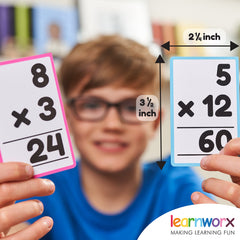 Learnworx bulk set image featuring all-fact card collection for comprehensive practice.