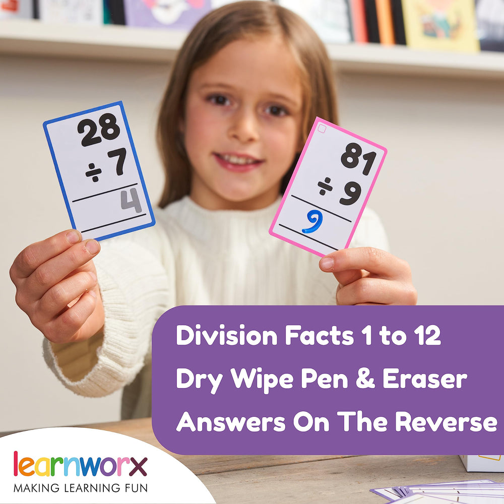 Learnworx dividers help organize cards by difficulty for easy sorting