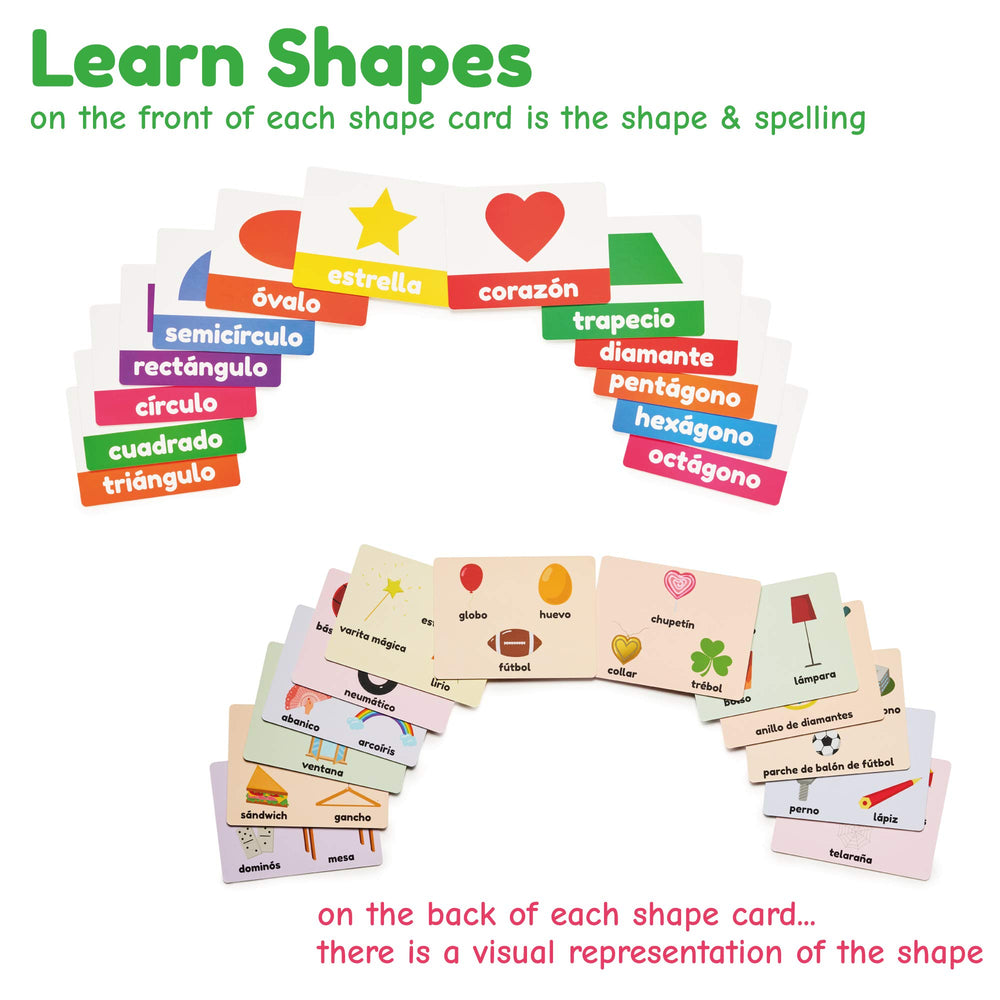 Learnworx shapes card shows simple shapes to aid shape recognition.
