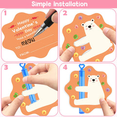 LEASEN card-wand hug design with cute animals