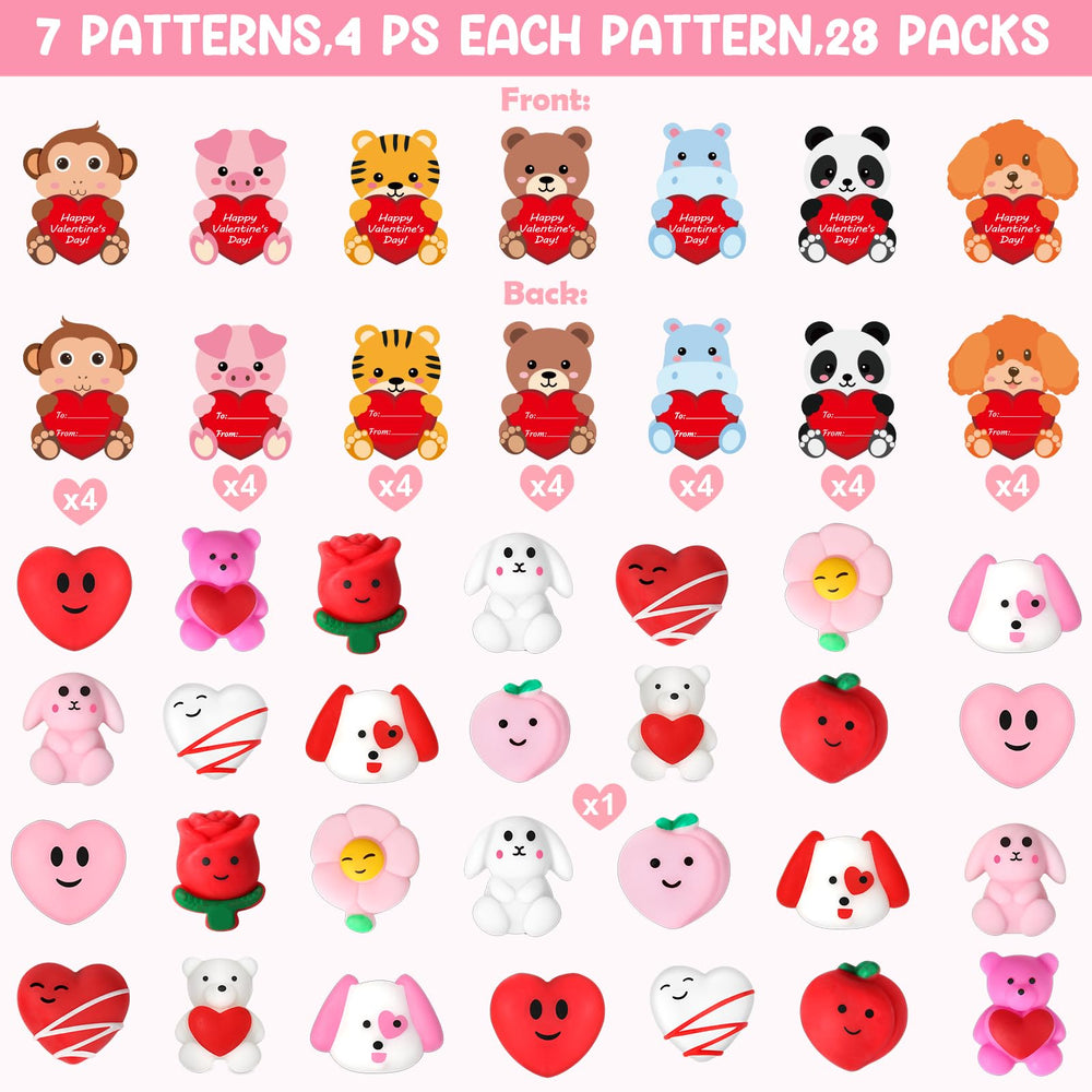 LEASEN red heart cases for presenting mochi squishies