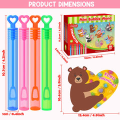 LEASEN bubble wands in pink, orange, blue, green for vibrant gift sets