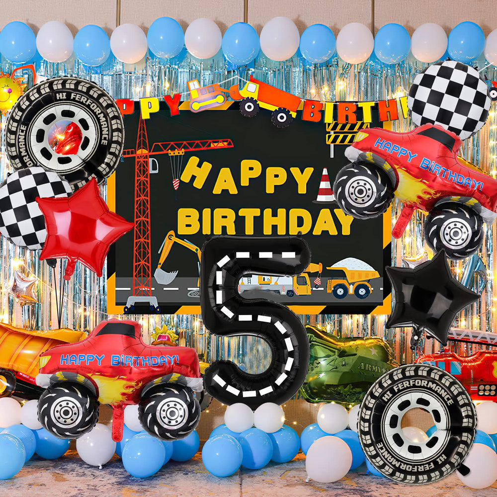 Lebeili truck balloon package shown together for a dramatic party display.