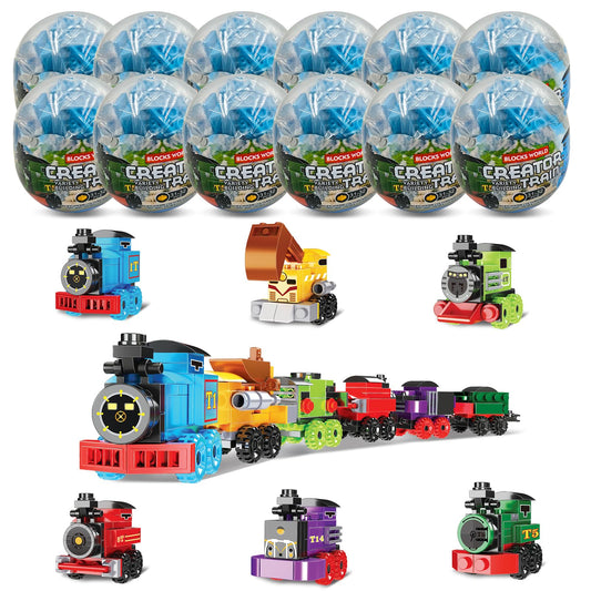 LEBOCADO mini train egg set ready for creative assembly and imaginative play