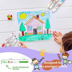 Lebze toddler crayon set large grip supports beginner colorers during drawing