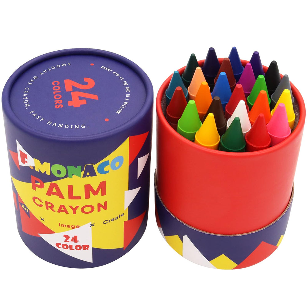Lebze Toddler Crayons 24-color pack, easy-grip design for early drawing explorations.