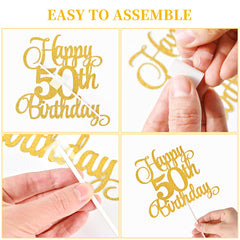 Lecferrarc 50th birthday decoration kit ready for display.