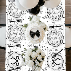 Lecheme Black Bow napkins add refined touch to place settings