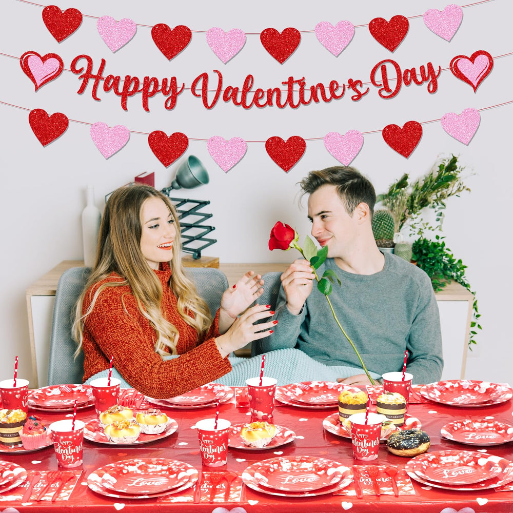 Lecheme valentines utensils and straws set keeps casual dining organized