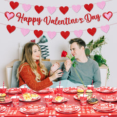 Lecheme valentines utensils and straws set keeps casual dining organized