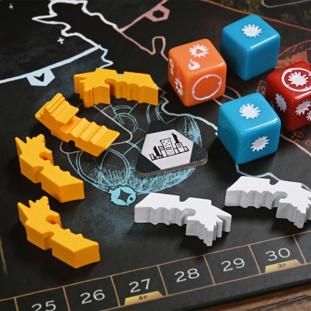 Leder Games Arcs action cards illustrate trick-taking-inspired choices and initiative