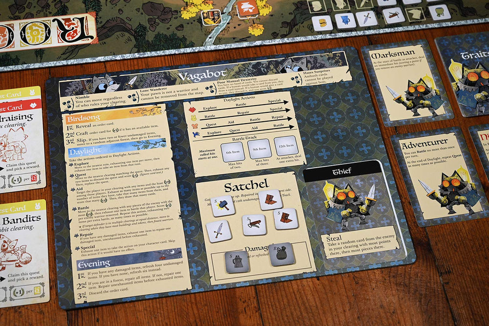 Leder Games Root Clockwork Expansion components organized for quick setup and use.